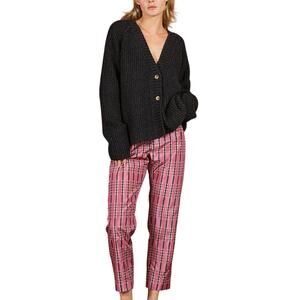 Ciao Lucia Cozy Charcoal Donni Size S Cardigan